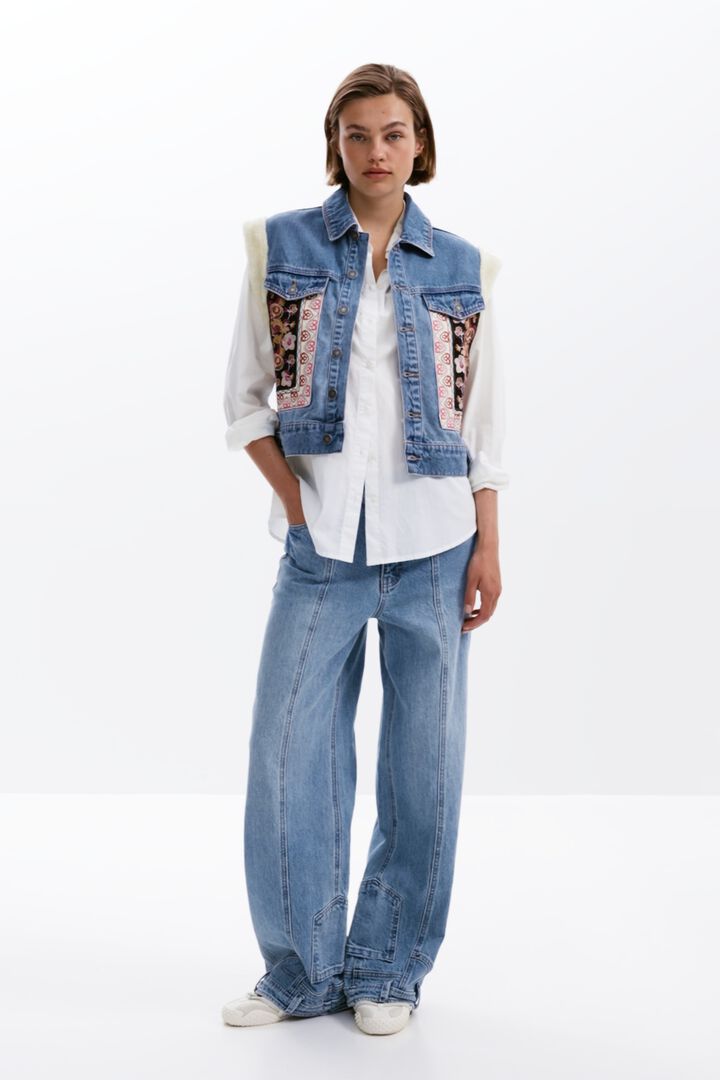 Jeansweste mit Lammfell | Desigual
