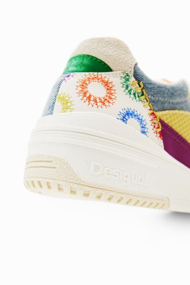 Sneakers retro patch multicoloridas | Desigual