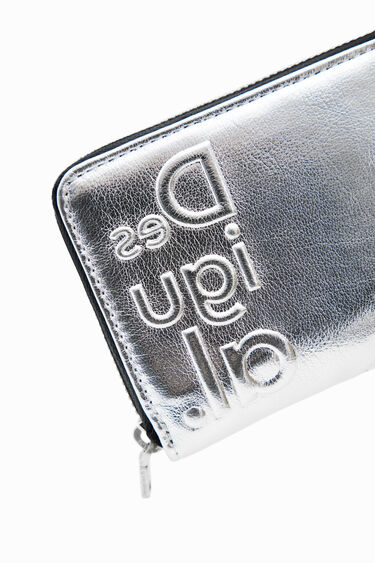 Cartera petita patch metal·litzat | Desigual