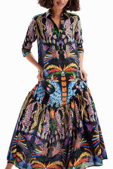 Vestit maxi camiser Stella Jean | Desigual