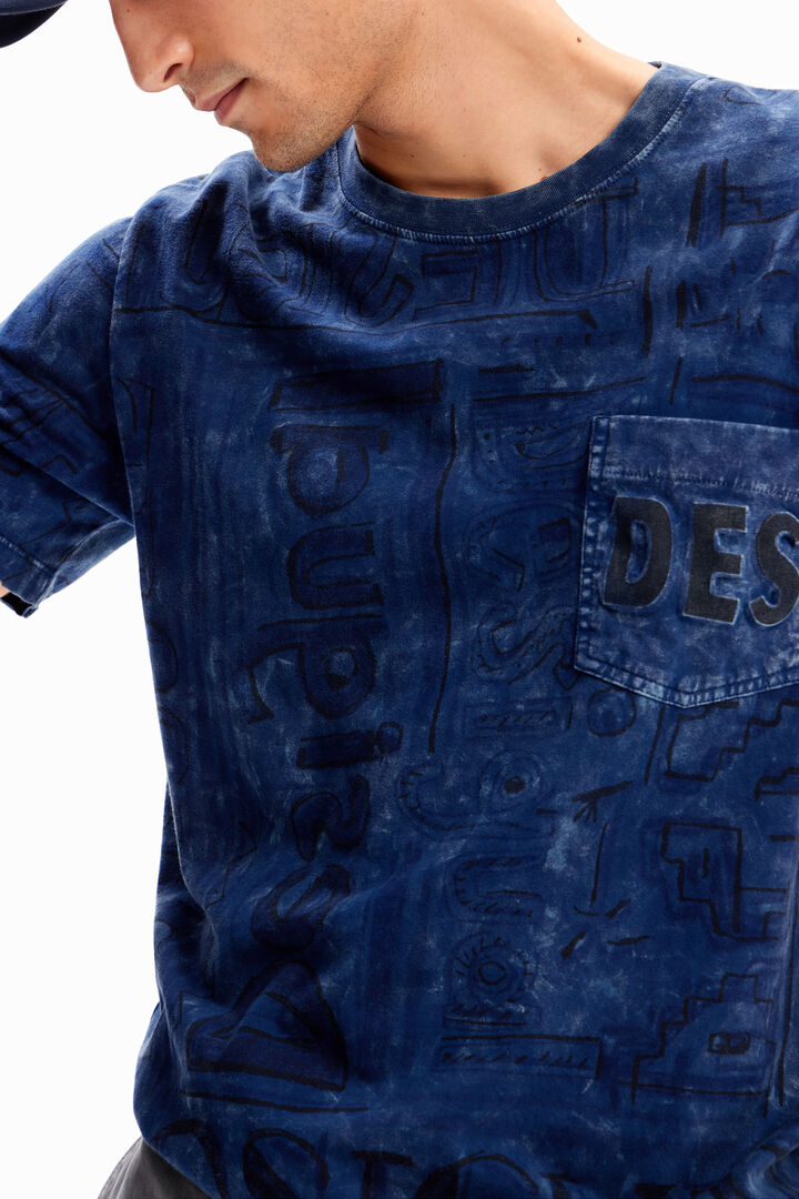 Camiseta logos tejido lavado | Desigual