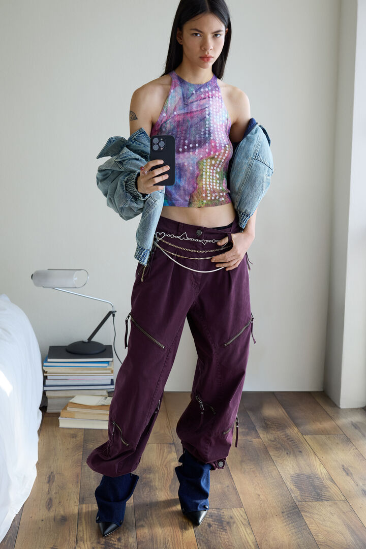 Halter paillette T-shirt