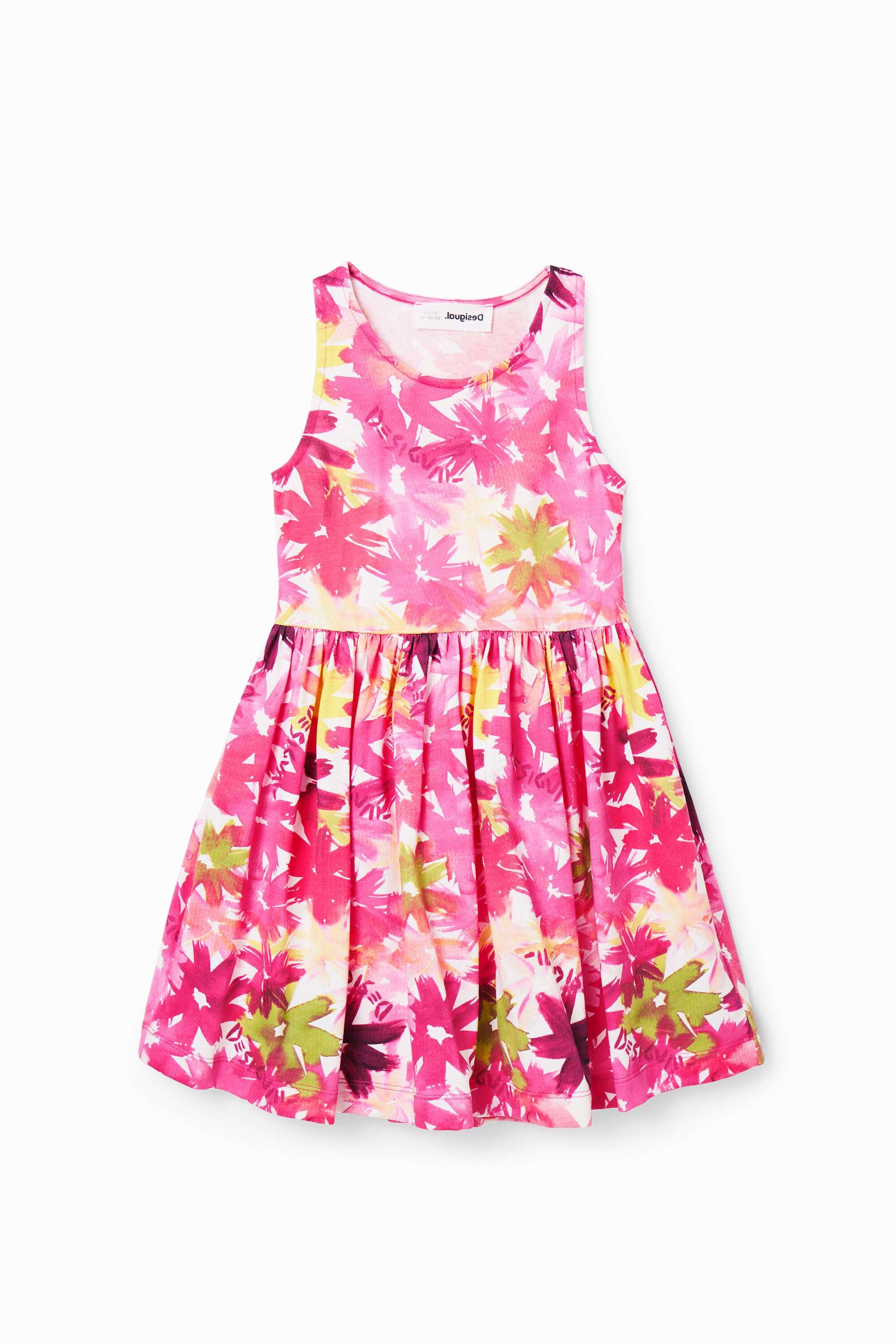 Vestido corto flores acuarela - RED - 3/4