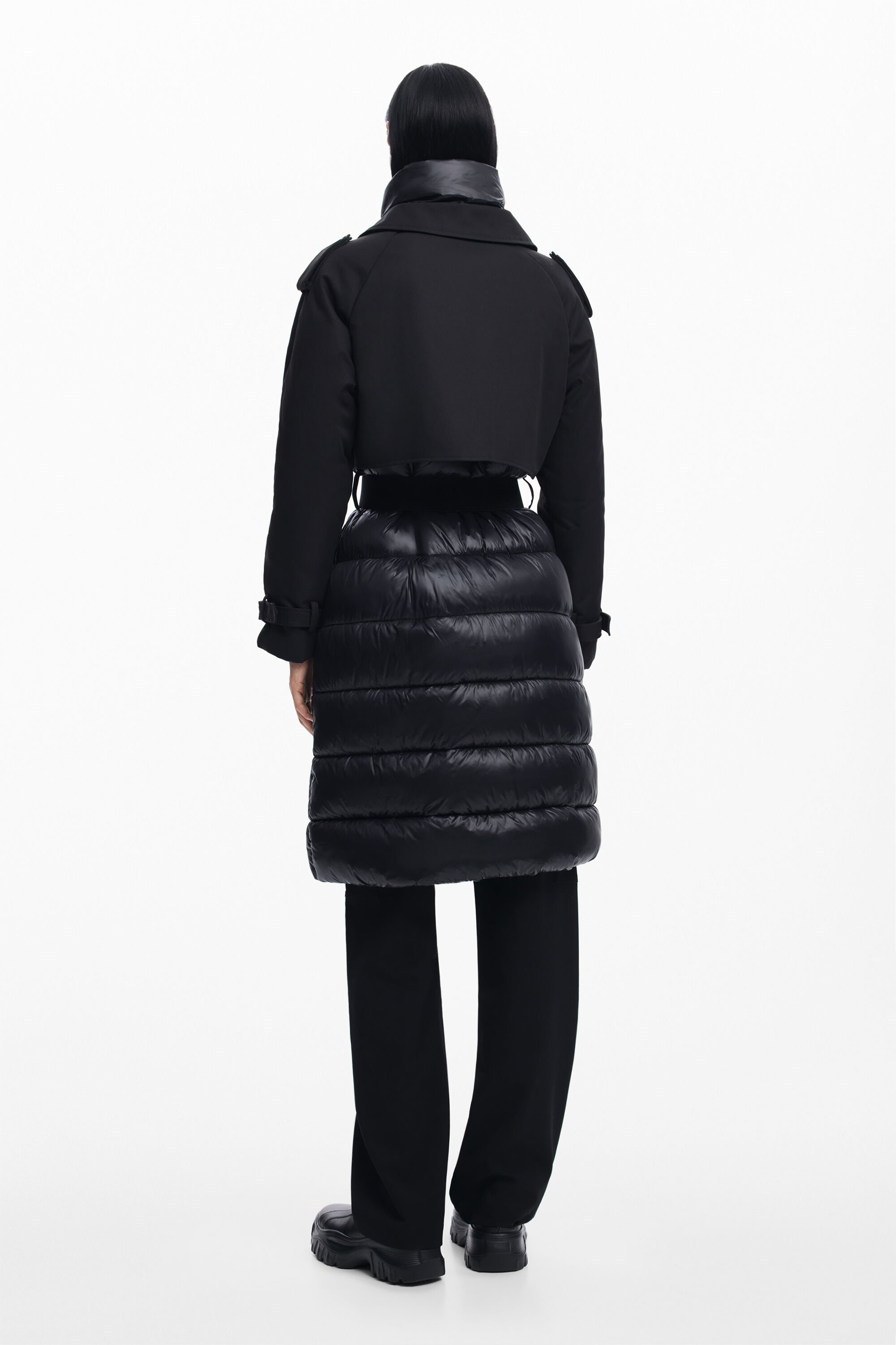 Desigual black and white coat shop