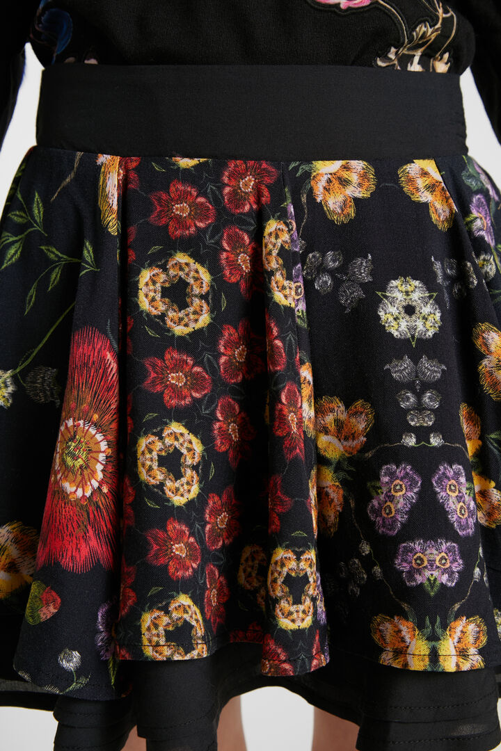 Short skirt flounces flowers | Desigual