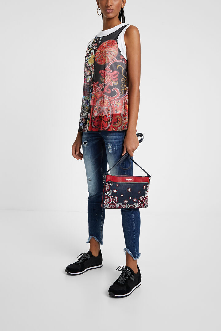 T-shirt multicamada multicolorida | Desigual