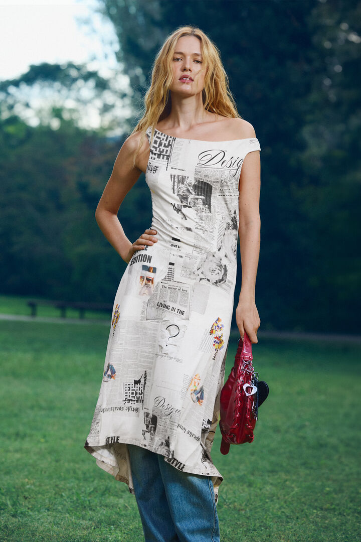 midi newspaper dress