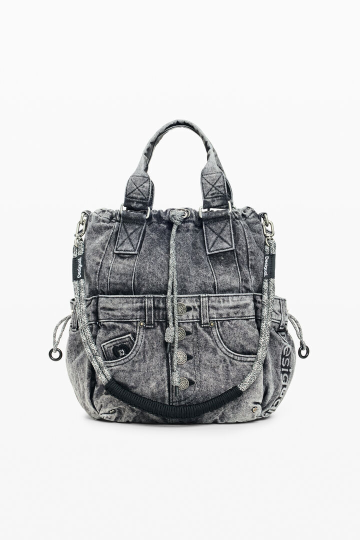 medium multiposition denim backpack