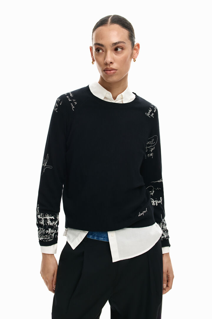 Maglione leggero Lettering