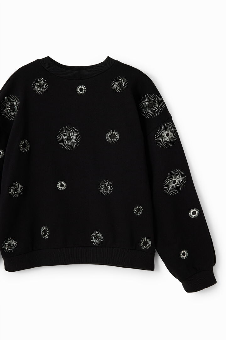 Geometrikus hímzett pulóver | Desigual