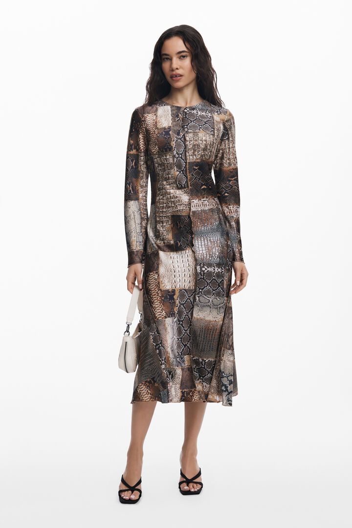 Flowy animal print dress