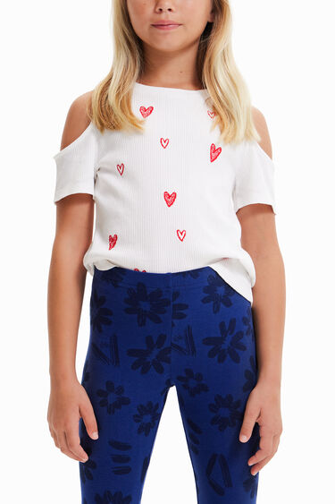 Camiseta cut-out corazones | Desigual