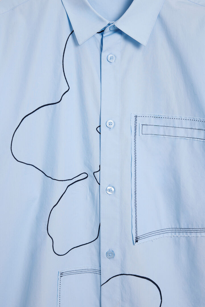Embroidered topstitched shirt | Desigual