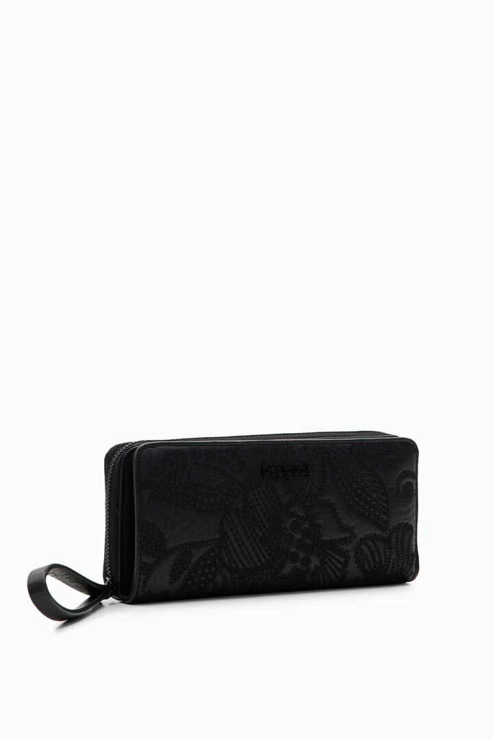 Cartera grande bordado flores | Desigual