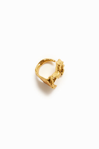 Vergulde ring met de letter M Zalio | Desigual