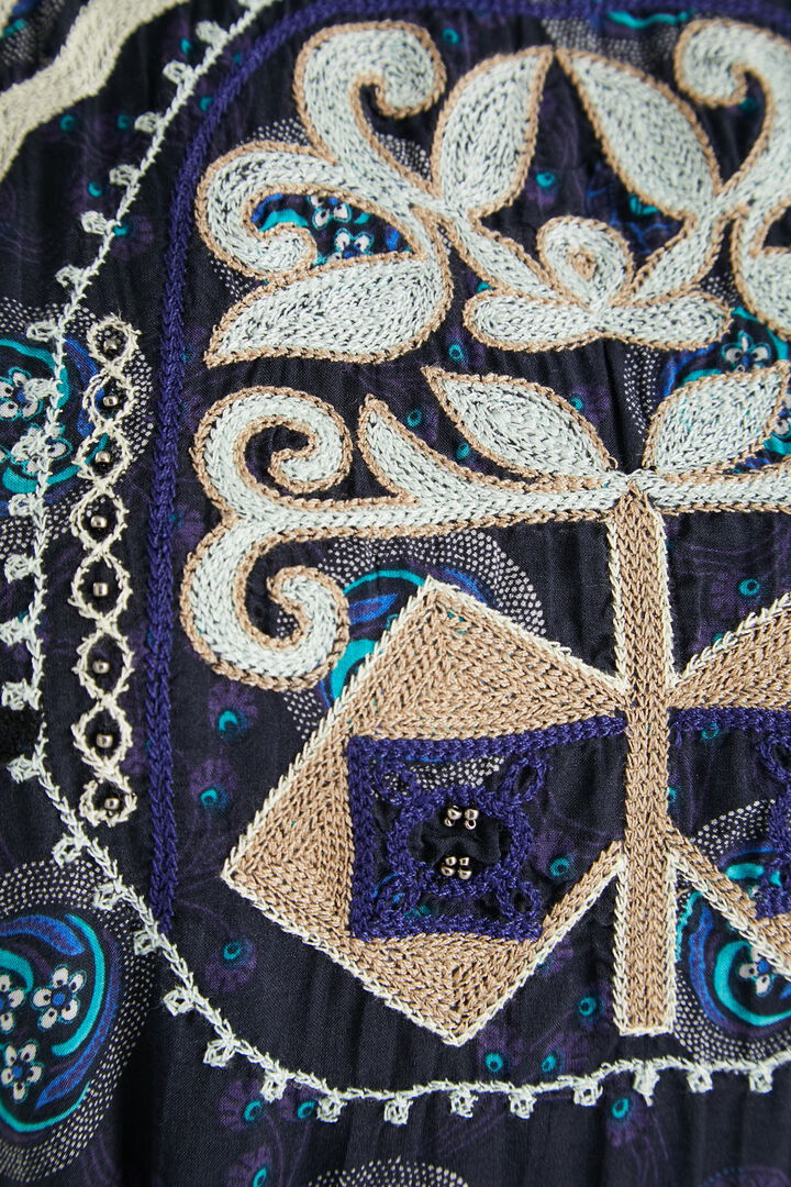Midi dress embroidered halter | Desigual