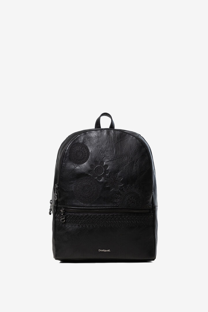 Synthetic leather embossed backpack | Desigual