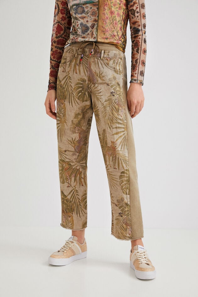 Tropical hybrid trousers
