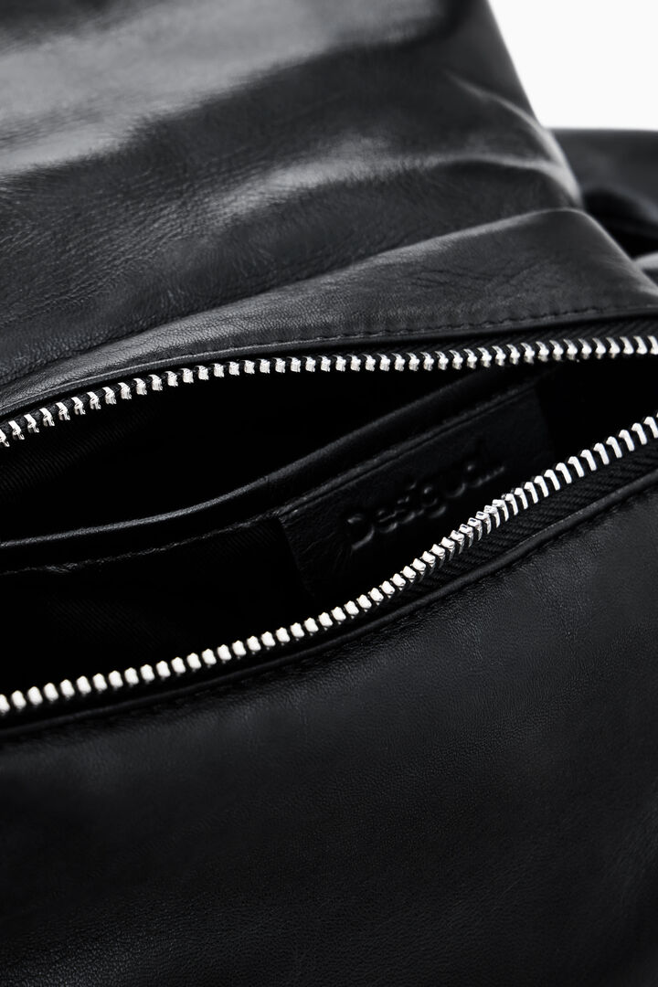 Bolso acolchado 100% piel pequeño | Desigual