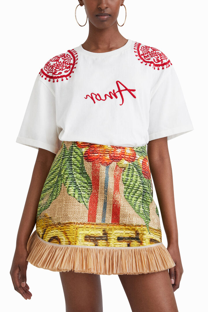Stella Jean embroidered T-shirt | Desigual