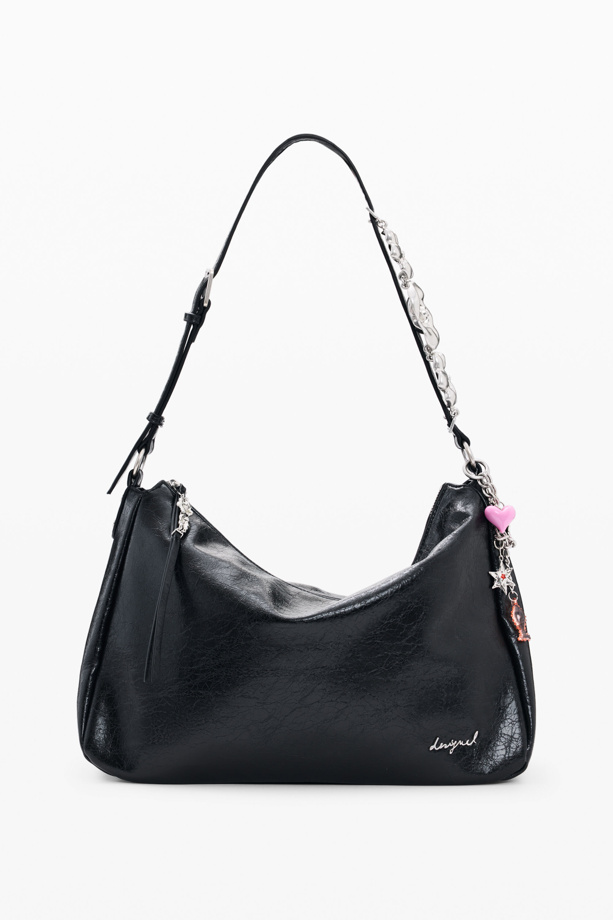 スクエア型のレザー調バッグ 黒 レディースアクセサリーの I Desigual.com