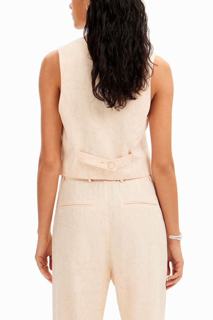 Gilet tailleur fleurs | Desigual