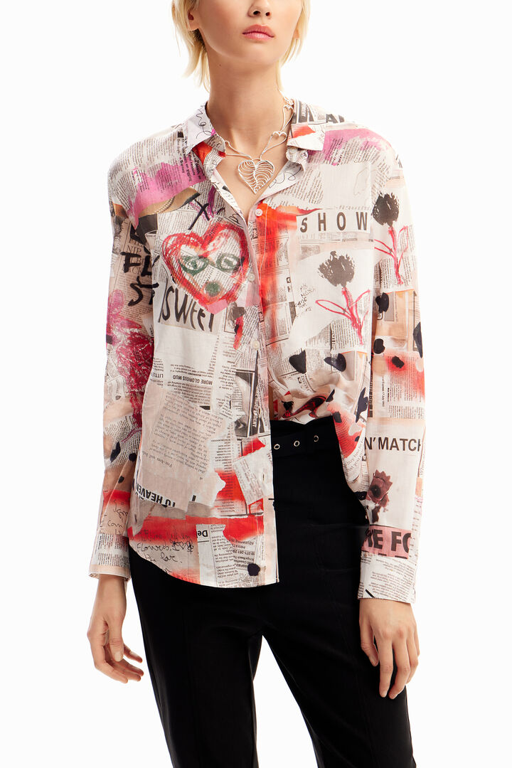 Fine newspaper shirt | Desigual