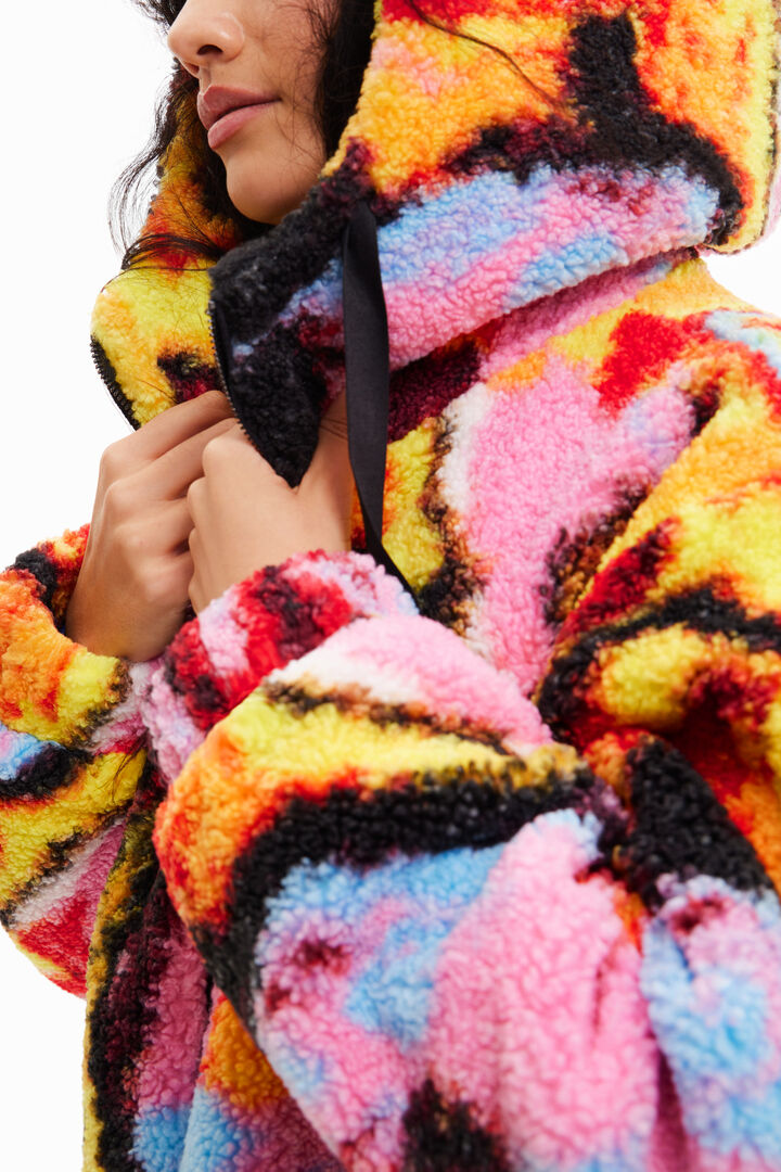Digital print fleece jacket | Desigual