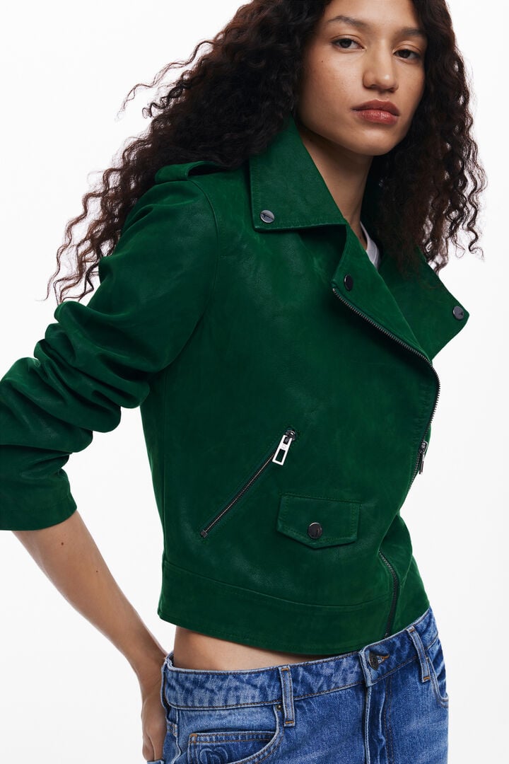 Textured biker jacket | Desigual