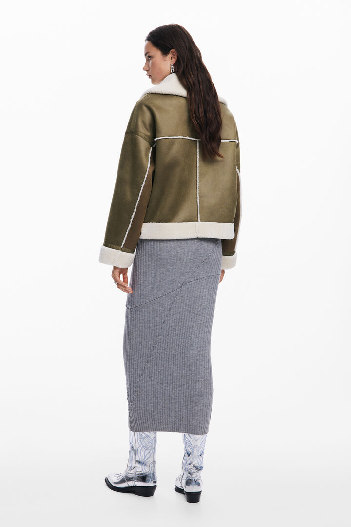 Shearling biker jacket | Desigual