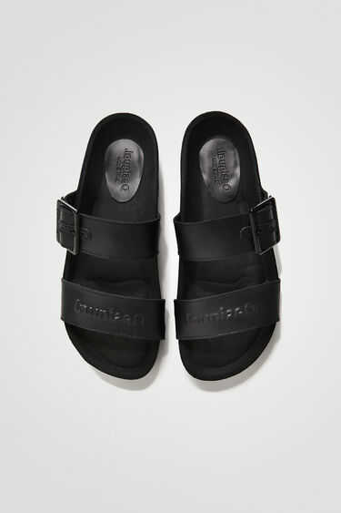 Flat leather strap sandals | Desigual