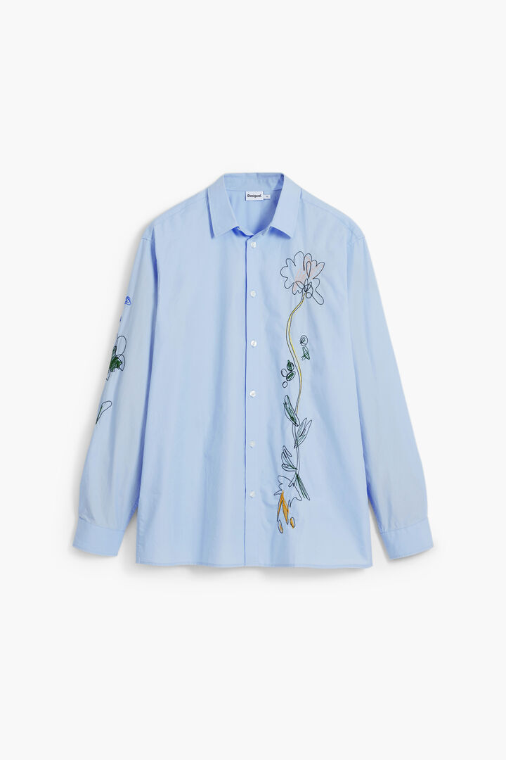 Chemise à manches longues avec broderies | Desigual