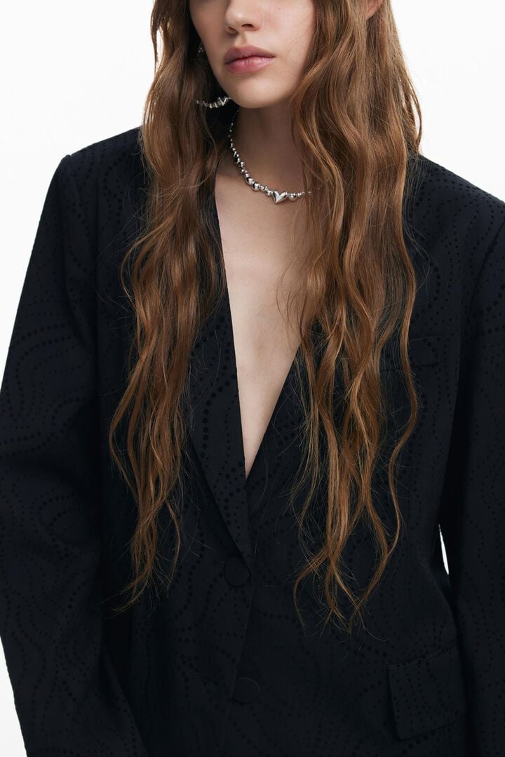 Embroidered floral blazer | Desigual