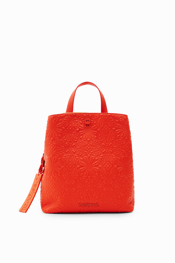 Small geometric embossed backpack | Desigual