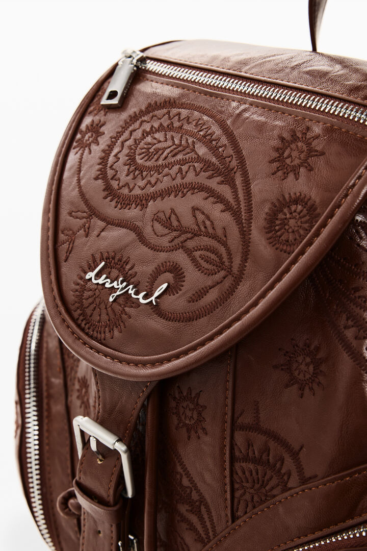 Small leather-effect backpack