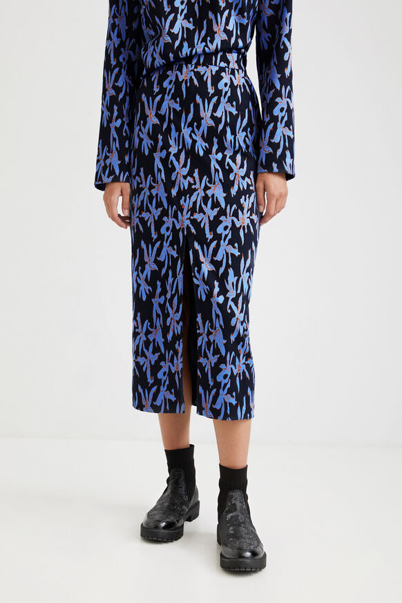 Knit midi-skirt print | Desigual