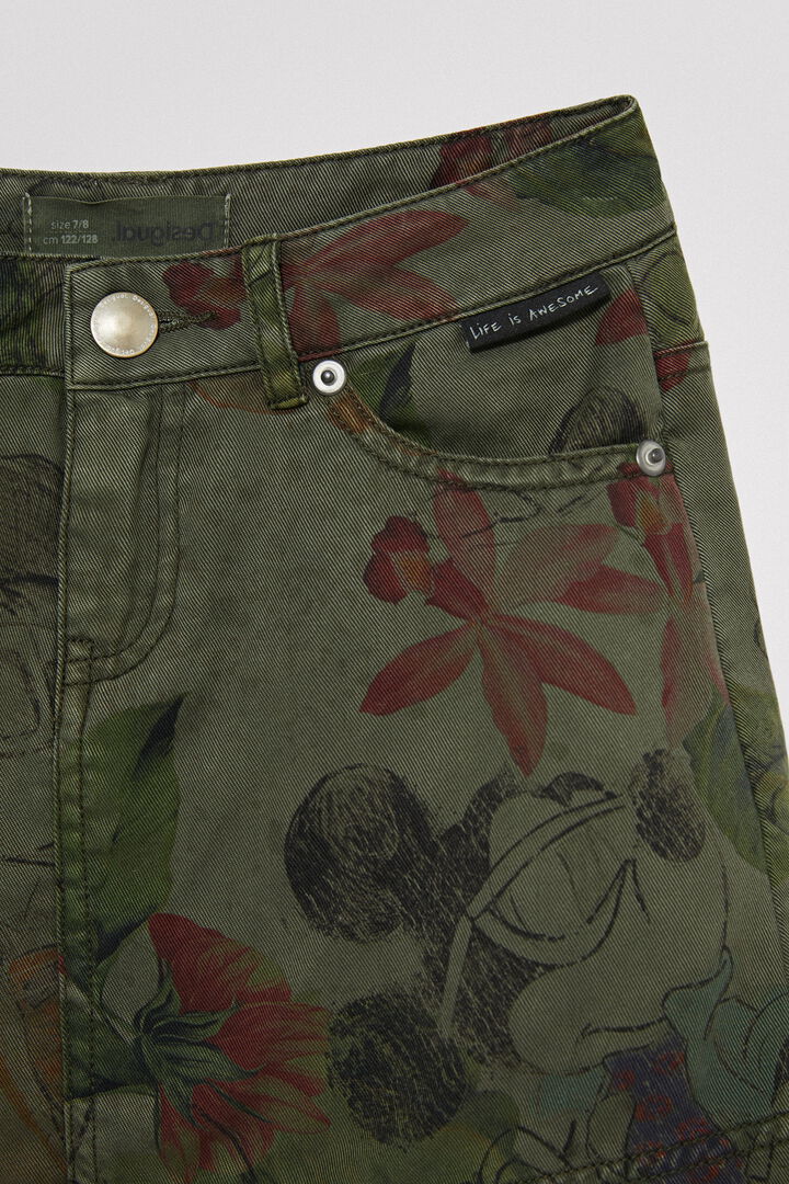 Falda camuflaje Mickey Mouse | Desigual