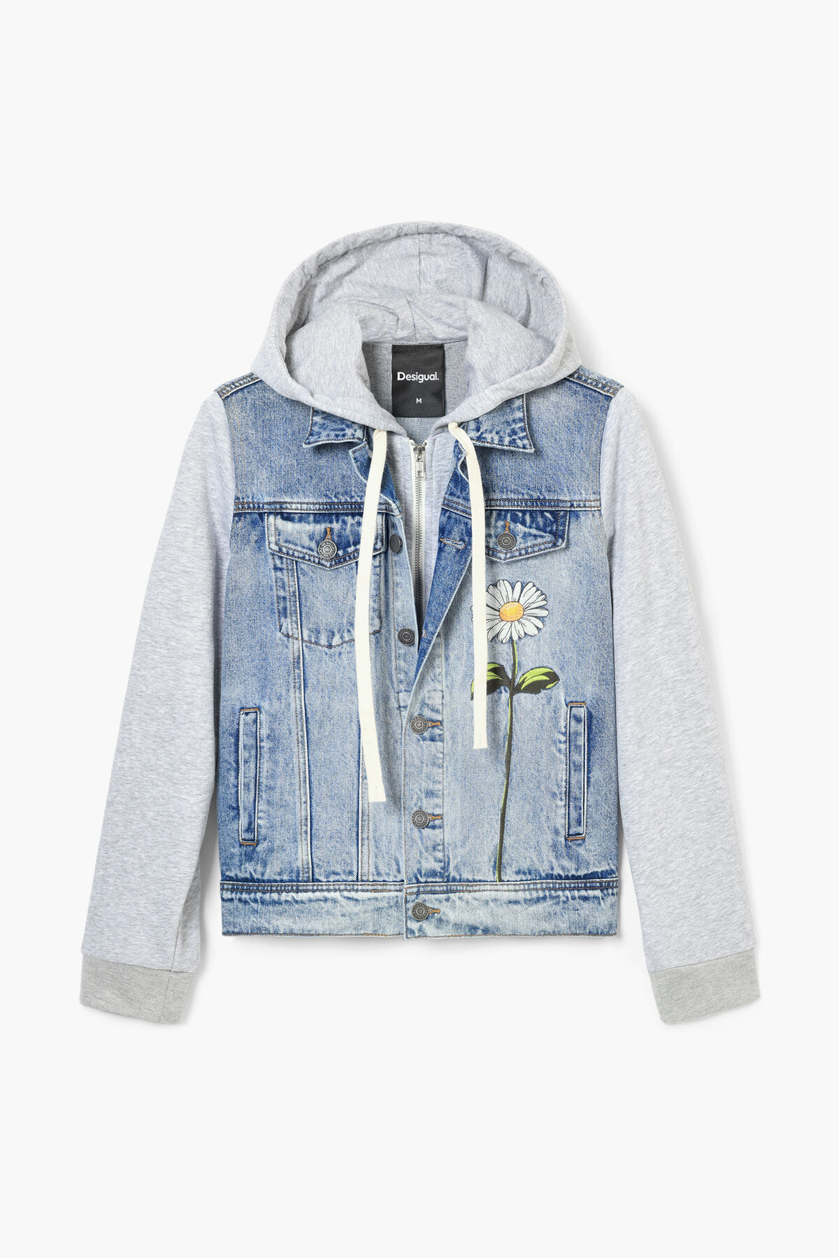 Veste Sweat à Capuche En Jean H&M Homme Taille M Bleue - Occasion Très Bon état, Style Blouson