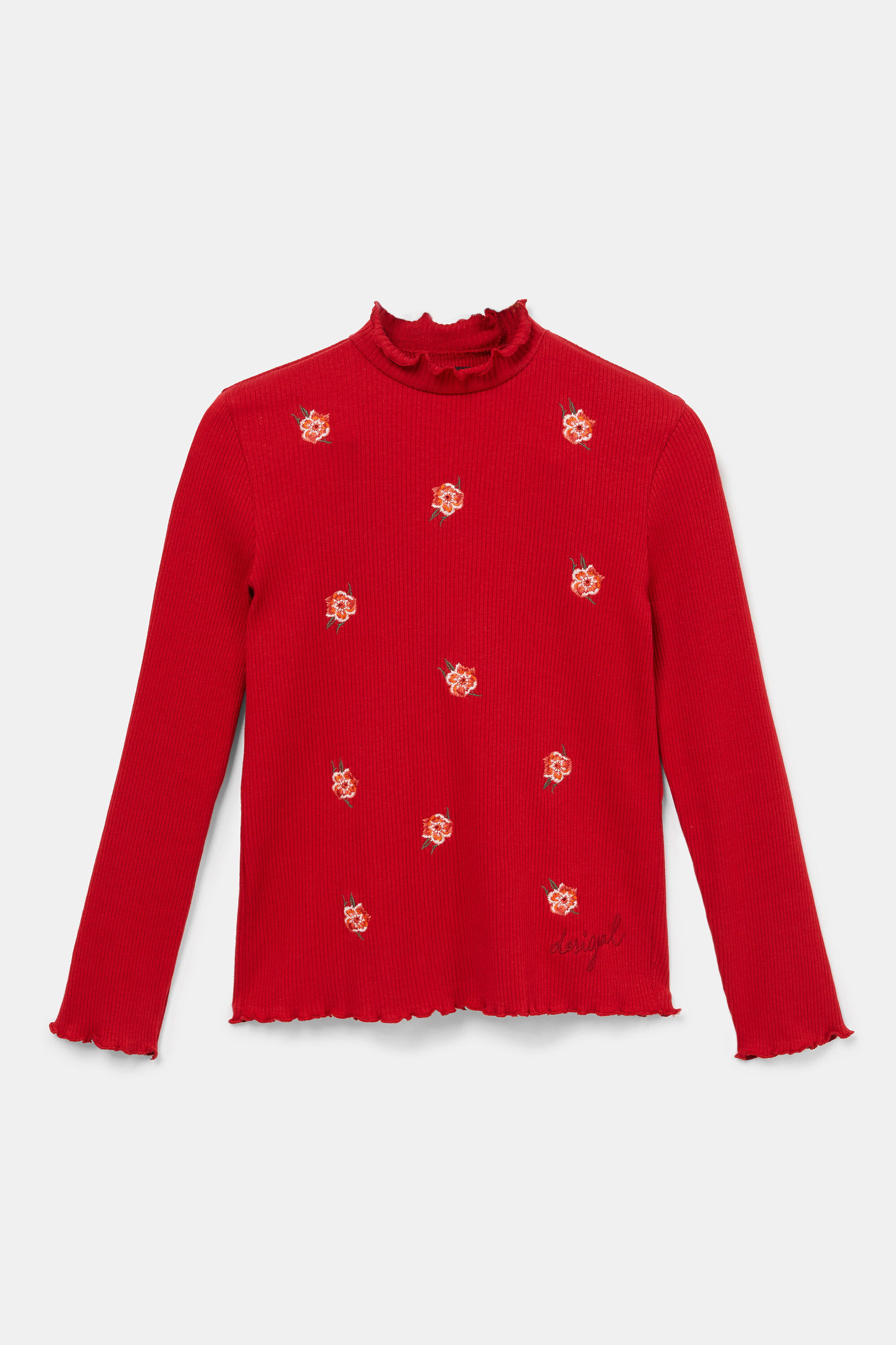 Rippshirt Blumen