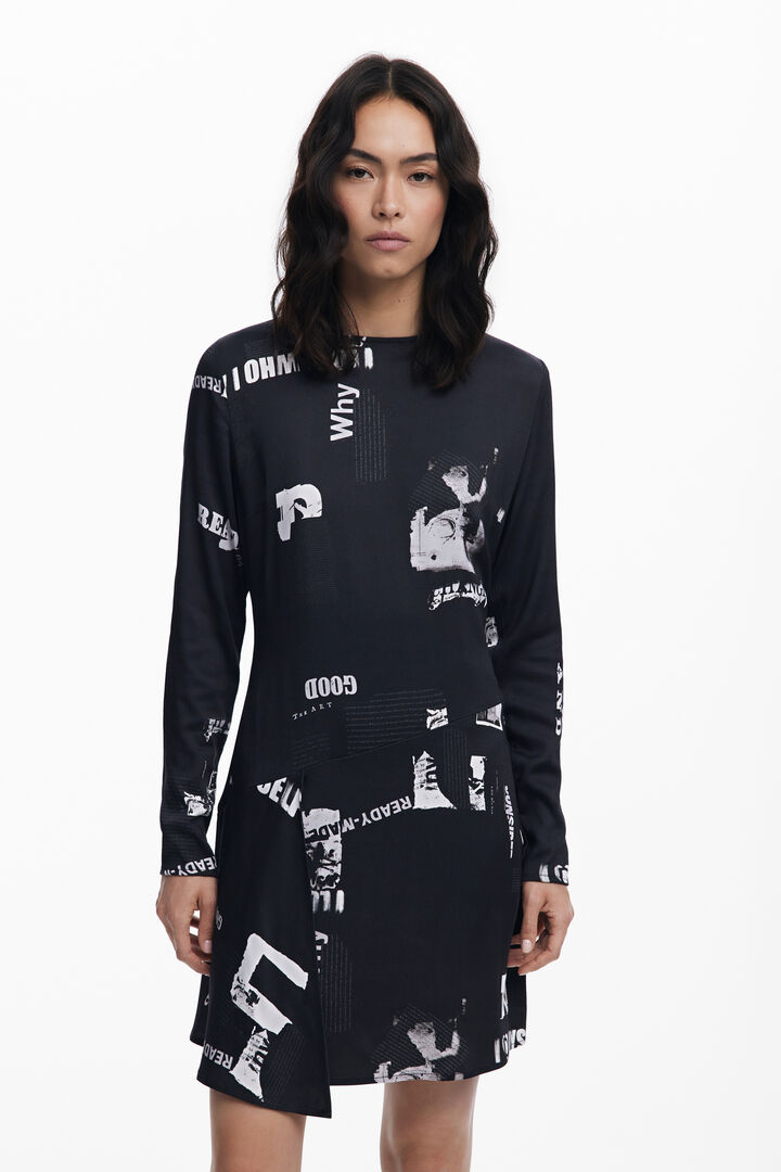 Kurzes Zeitungs-Kleid | Desigual