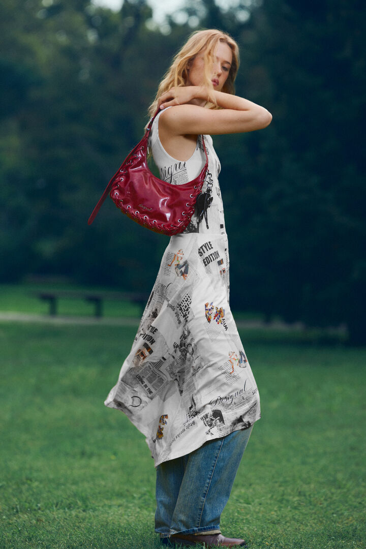midi newspaper dress
