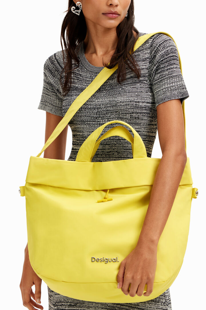 L reversible nylon tote bag | Desigual