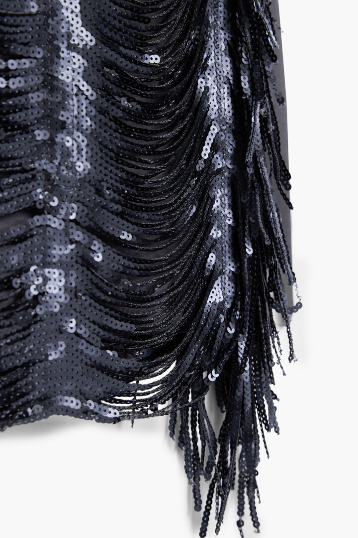 FRINGED SEQUIN DRESS | Desigual