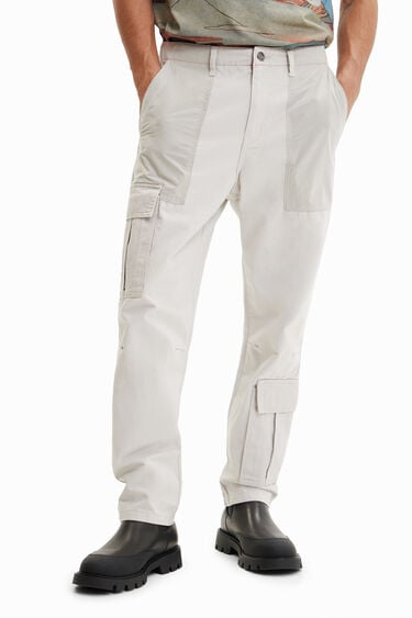 Spodnie typu cargo w patchworkowy deseń | Desigual