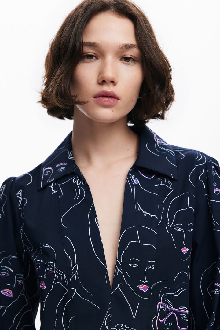 Mini dress with faces | Desigual