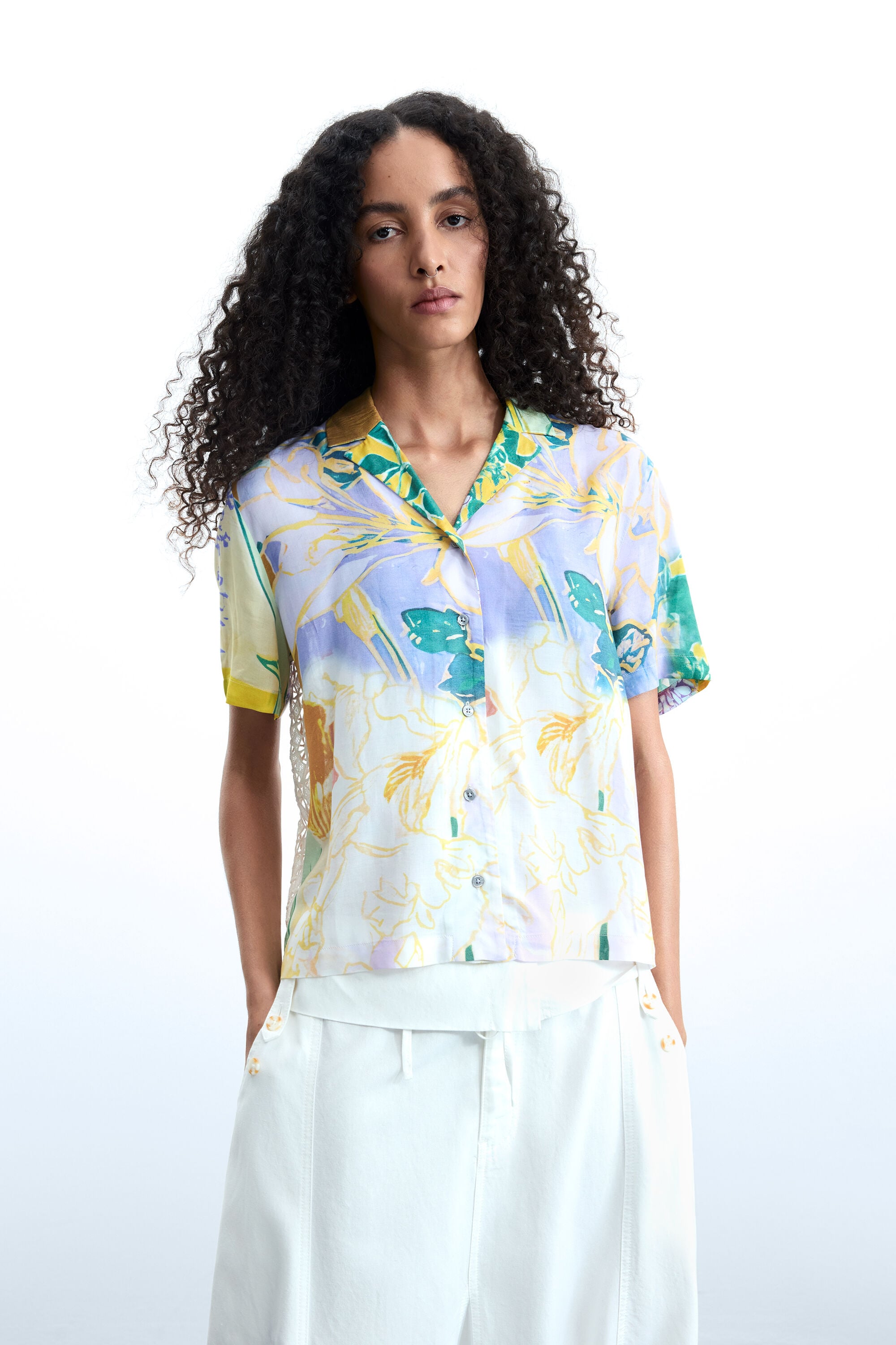 Desigual, Bedrukte overhemd met korte mouwen, M