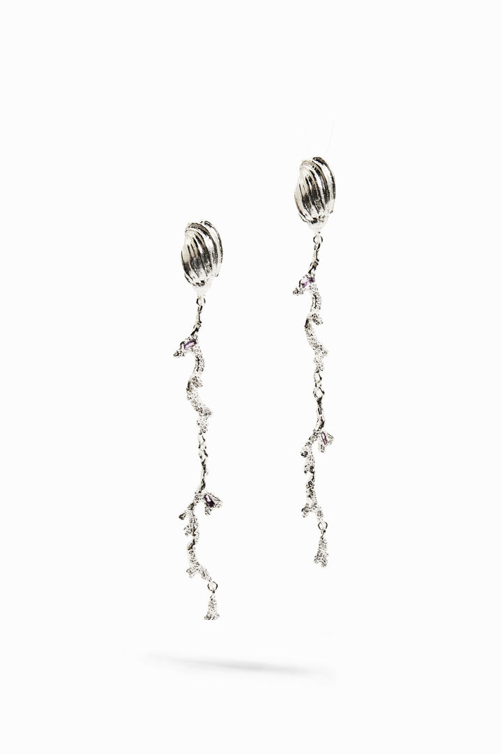 Zalio long gold plated earrings | Desigual