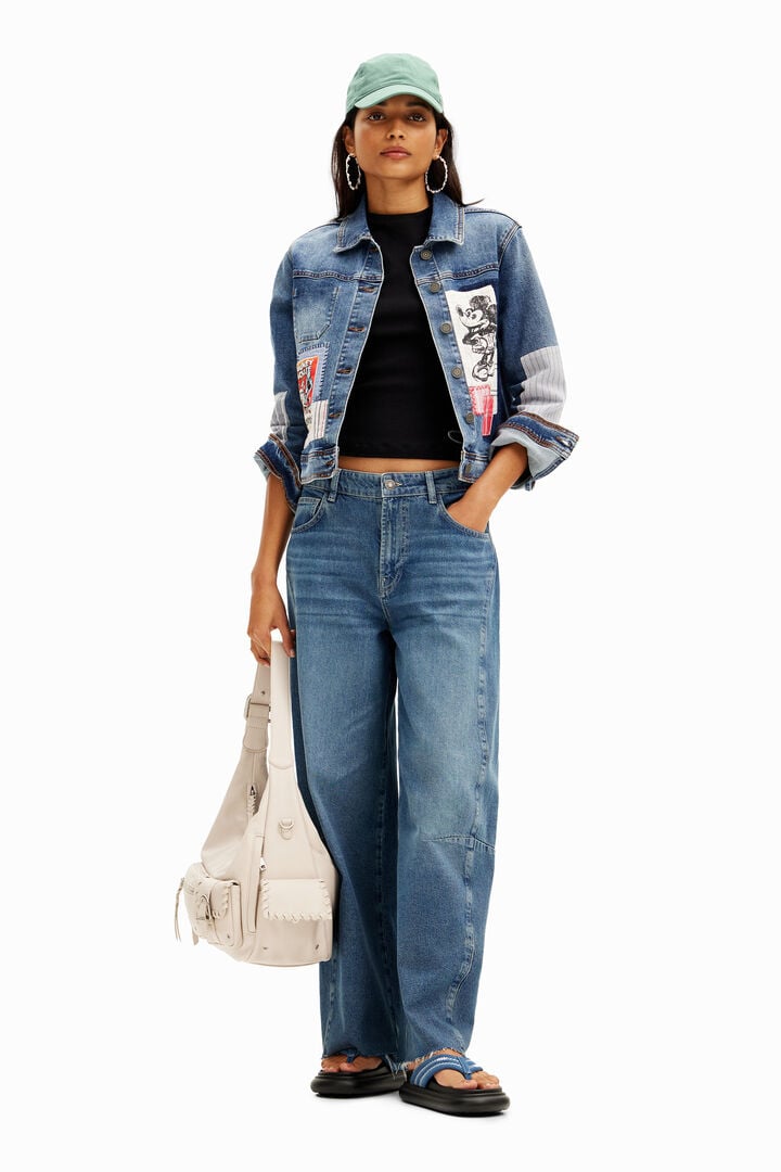 Patchwork Mickey Mouse denim jacket | Desigual