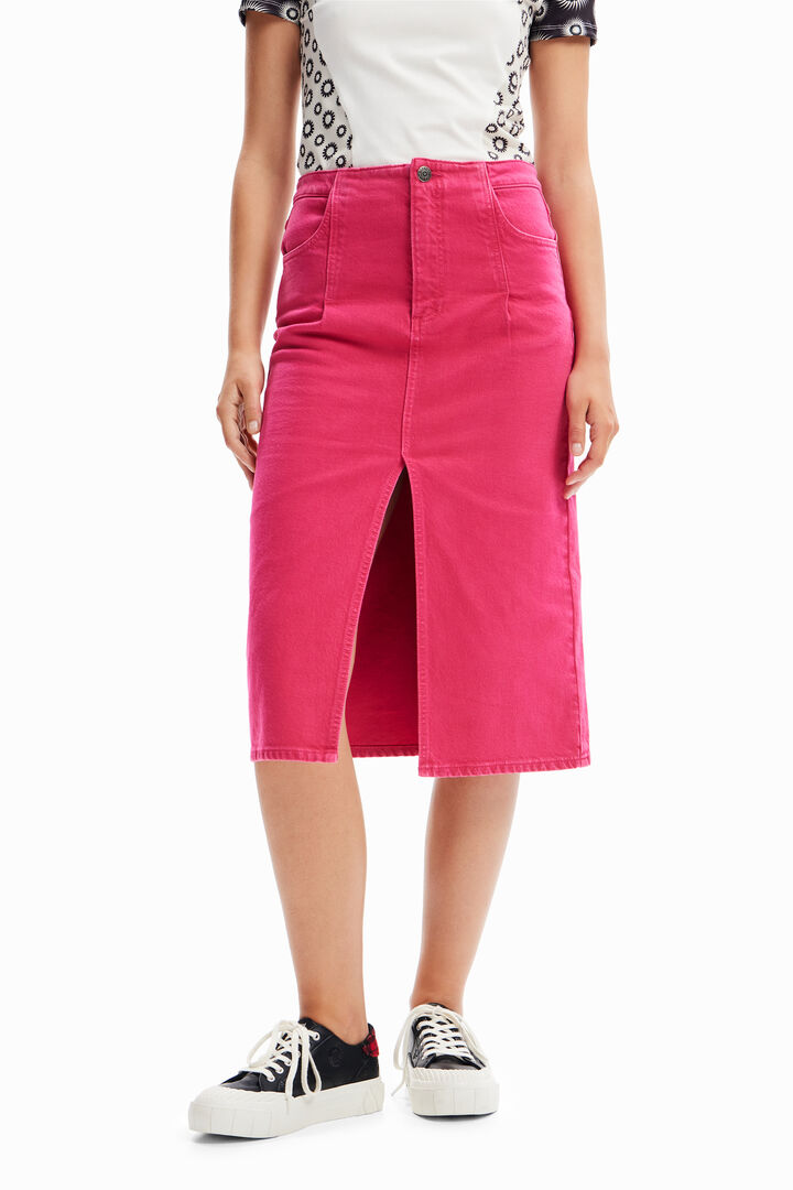 Denim slit skirt | Desigual