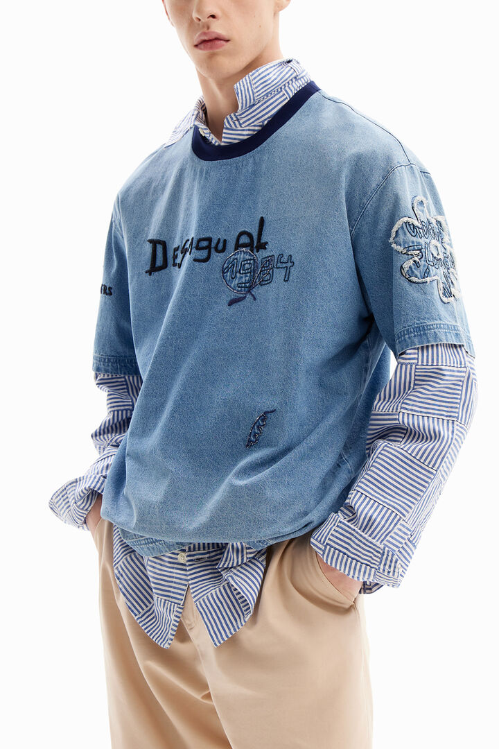 Short-sleeve denim T-shirt | Desigual